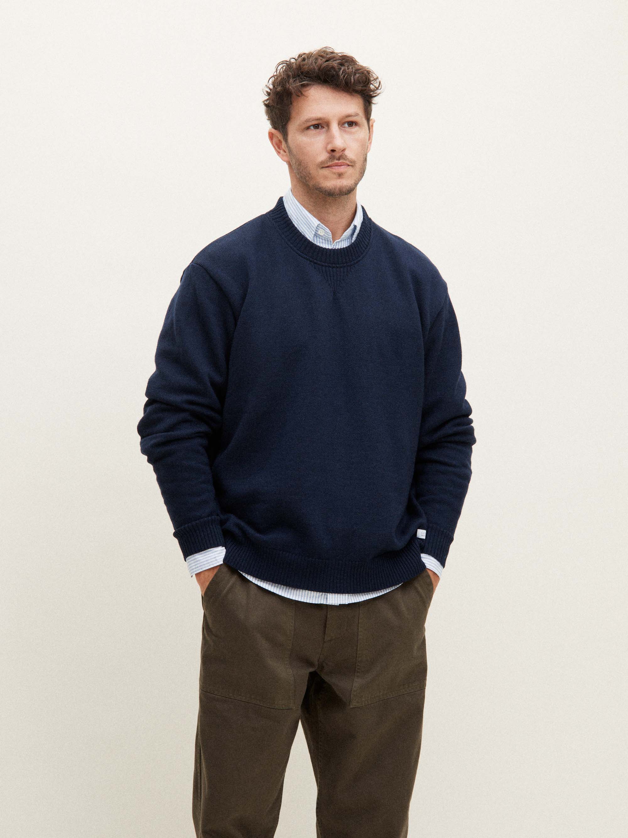 【Le minor】 Micro Rib back U neck Loopback jumper - Le Minor - Shop - Monocle